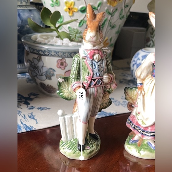 Fitz & Floyd Old World Rabbits Salt & Pepper Shakers Classics - Picture 3 of 9